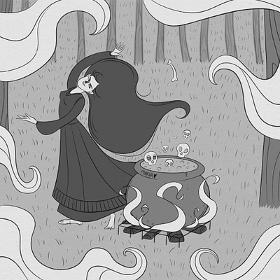 The Witch book illustration cartoon character character character design childrens illustration girl illustration illustration