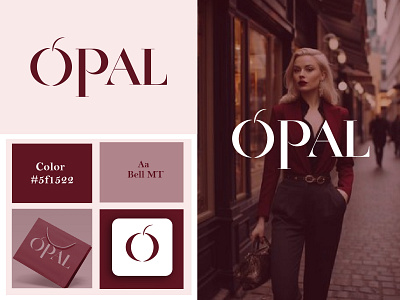 Opal Logo With Brand Guideline. (unused) brand guideline brand identity branding fashion fashion logo logo logo marke minimal word mark