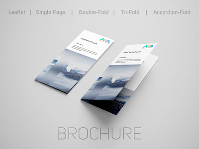 AHA Corporation Brochure design bouble fold branding brochure design figma folding illustration leaflet logo minimal modern new ui single page tri fold ui ui design