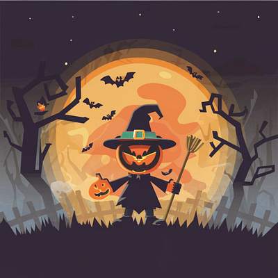 Holiday witch graphic design illustrations logo