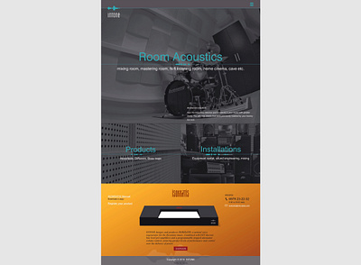 "Intone", acoustics, website, 2018 website design