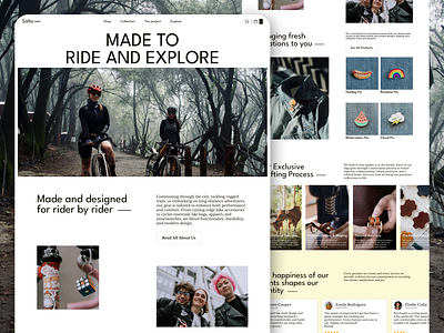 Salto - Rider Shop bicycle bike boutique branding design e commerce landing page modernui shop trendy ui ux ux ui uxui web design webdesign website