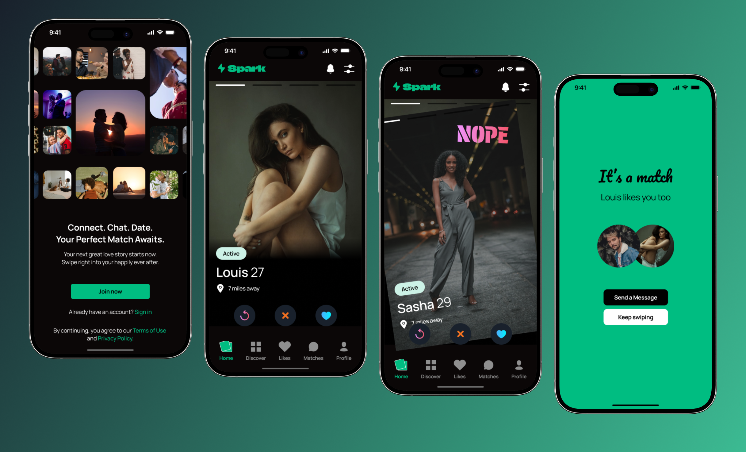 Dating Mobile App UI app branding design mobile mockup product design ui ui design uiux user experience user experience design ux ux design visual design