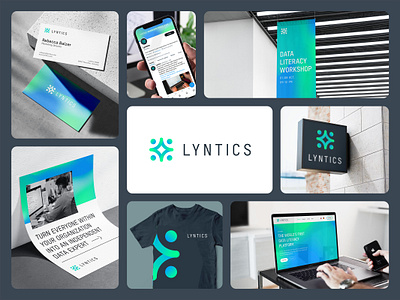 Lyntics — Brand Identity abstract analytics bento branding clean data gradient logo minimalist simple startup