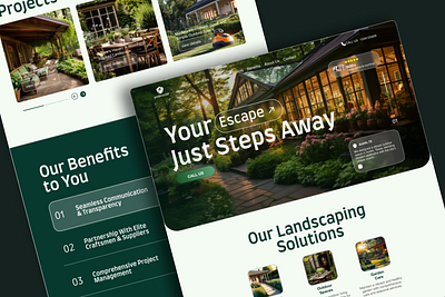 Website Landing Page Redesign ai design garden website landing page landscape nature ui ux web design website