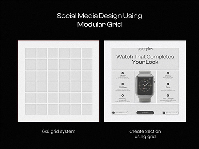 Social media post using modular grid system | Instagram Feed ads banner campaign facebook ads facebook post facebook template google ads instagram ads instagram post instagram template media post smart watch social media social media banner social media post social media post design templates watch