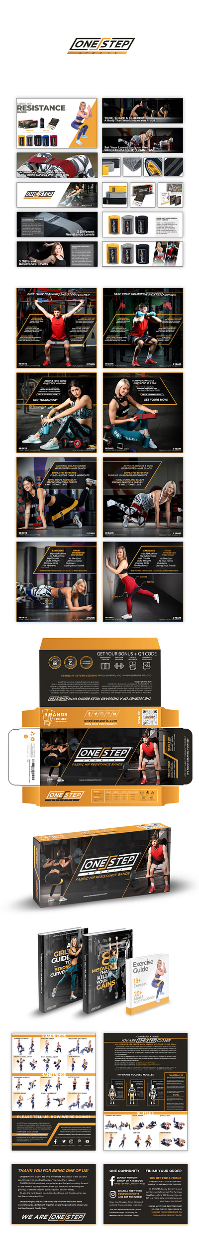 ONESTEP - Amazon Product (Enhanced Brand Content) amazon art box branding brochure cover art ebc enhanced brand content full package graphic graphic design logo mock up package pdf pdfs print product