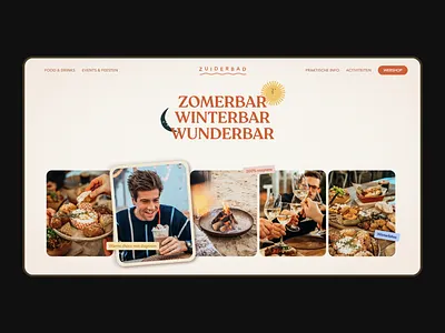 Summer/winter bar hero section website branding design graphic design landing page ui ux web design webdesign website website design