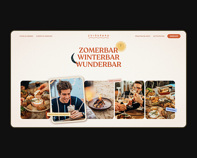 Summer/winter bar hero section website branding design graphic design landing page ui ux web design webdesign website website design