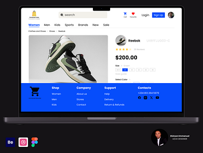 ONLINE STORE WEBSITE(E-COMMERCE) design e commerce online store product design ui uiux ux design website design