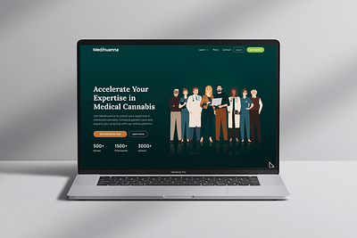 Medihuanna — Web Design cannabis green leaf motion graphics ui web design webflow