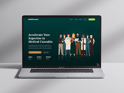 Medihuanna — Web Design cannabis green leaf motion graphics ui web design webflow