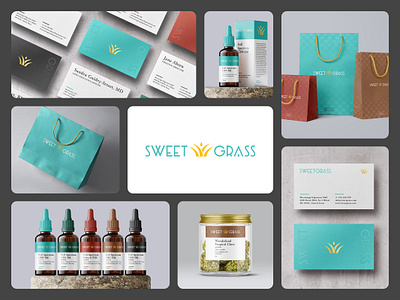 SweetGrass — Brand Identity branding cannabis dispensary grass logo marihuana sweet weed