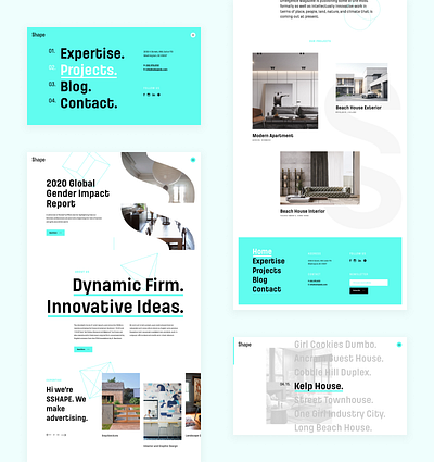 SShape - Web Design real estate ui