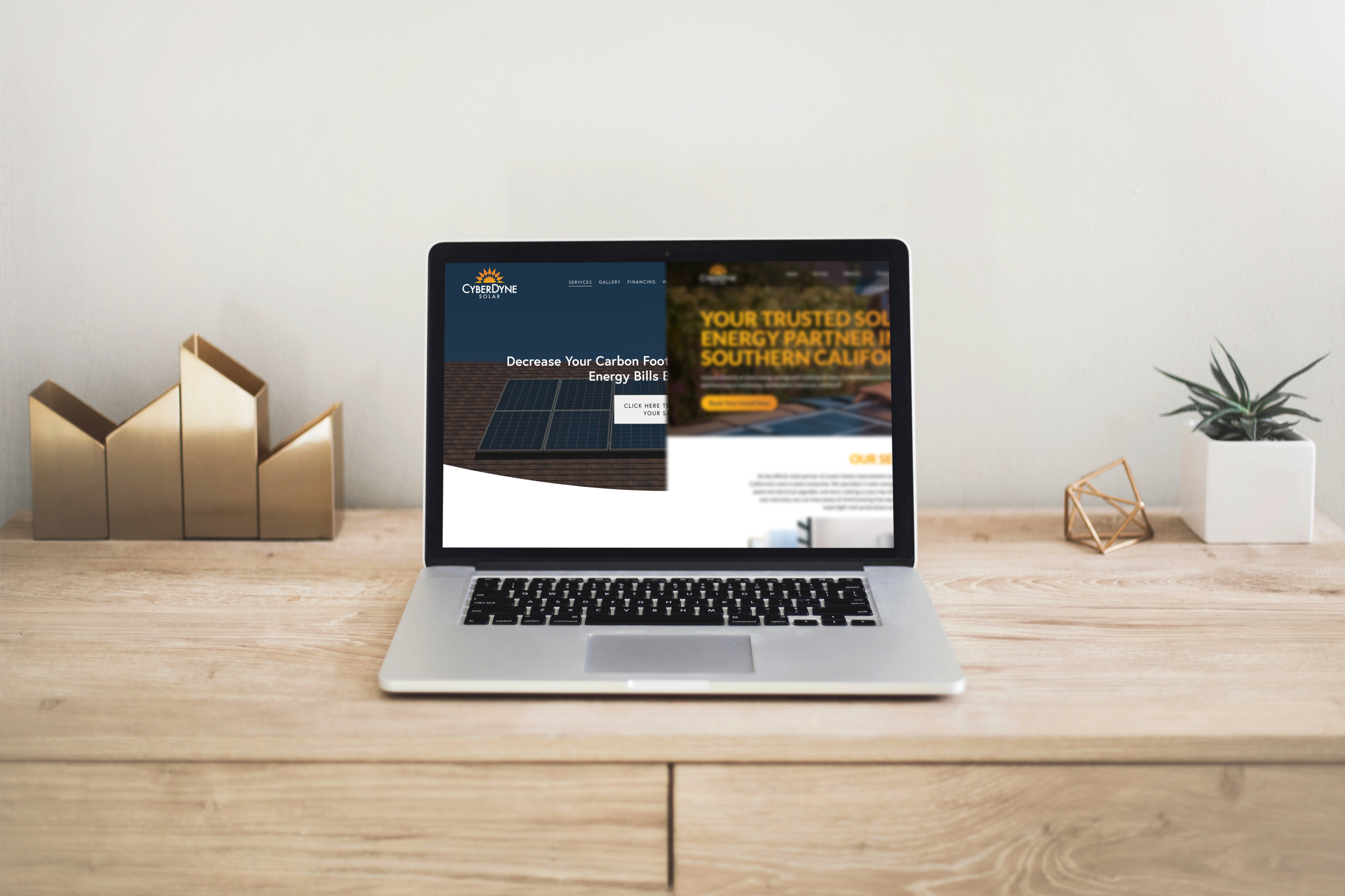 Cyberdyne Solar Before & After Website Redesign before and after branding figma graphic design icons leads logo seo design solar energy ui website redesign