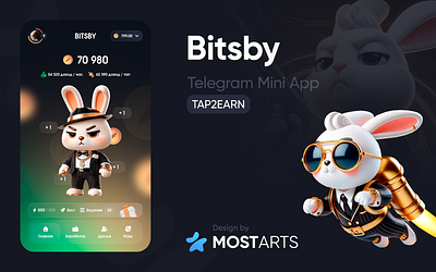 BITSBY - Telegram Mini App - Tap2Earn animation app bitsby crash development game game app tap2earn telegram telegram mini app web design