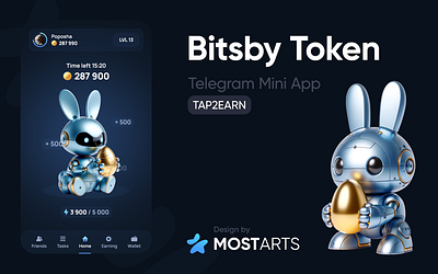 BITSBY 2 - Telegram Mini App (Tap2Earn) bitsby crash design development earning gambling game gaming mini app mobile mobile game tap2earn telegram telegram mini app token web design webapp