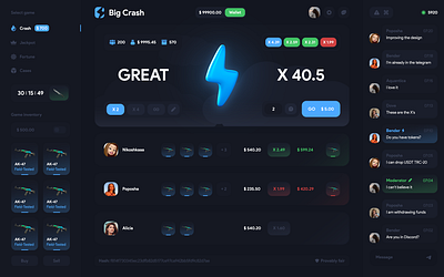 BIGCRASH - Crash, Online Casino bet bigcrash cases casino casino game crash crypto casino design fortune gambling game gaming jackpot online casino platform web design winner