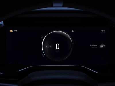 Automotive cluster design by Gleb Kuznetsov 3d animation automotive cluster gac hmi motion numbers player speed speedometr swap tahometr ui ux vehicle weather