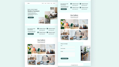 Furniture website page animation branding graphic design logo motion graphics ui