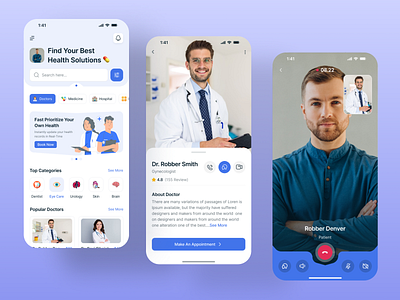 Medical Mobile Application by Junayed Siddique on Dribbble