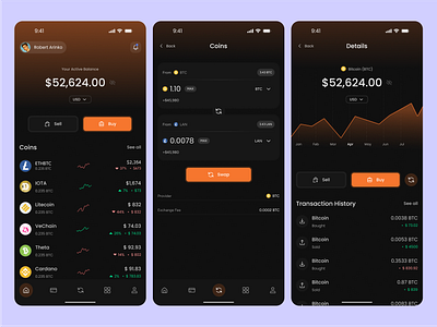 Crypto selling app UI app ui crypto ui user interface design ux ux design