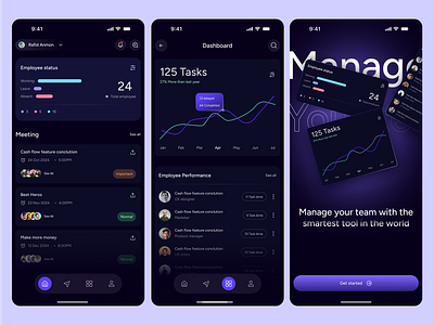 Manage team ⭐⭐ app ui dashboard design ui user interface design ux ux design