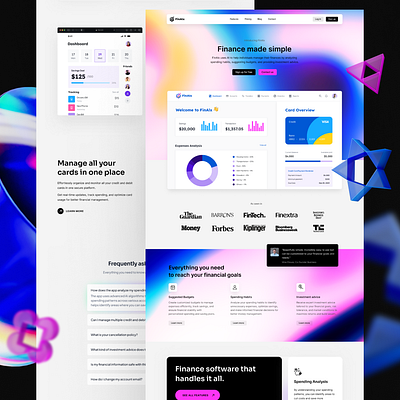 FinTech Landing Page | Web Design branding development fintech front end graphic design landing landing page presentation ui ui design ux web web design