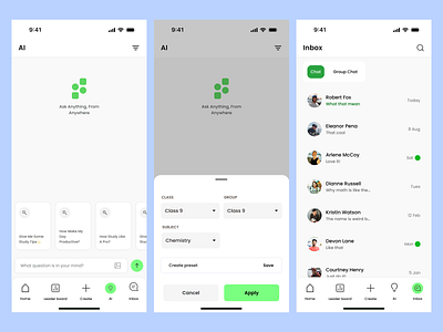 AI & Chats app ui design ui user interface design ux design