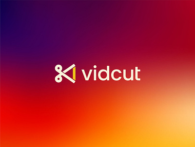 Vidcut logo branding custom logo cut icon identity logo logo mark logodesigner play shorts vidcut video