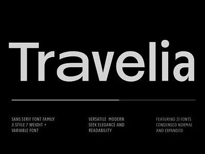 Travelia Sans Serif Font Family branding design font graphic design travelia typography typographylovers