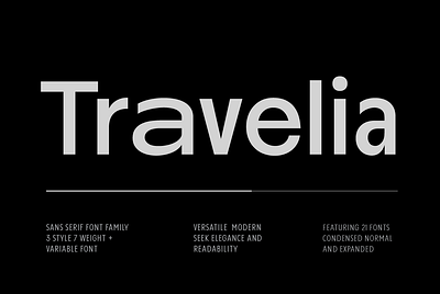 Travelia Sans Serif Font Family typographylovers