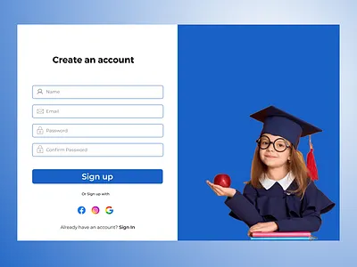 Sign up Page for Website login sign up signin signupform signuppage ui ui design website