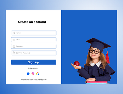 Sign up Page for Website login sign up signin signupform signuppage ui ui design website