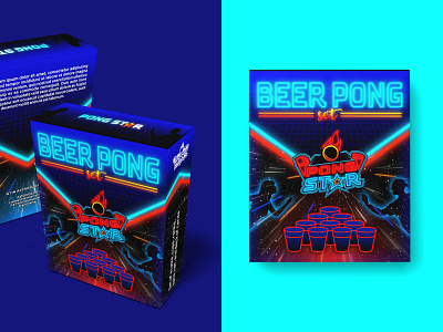 Beer Pong retro sci-fi packanging casual