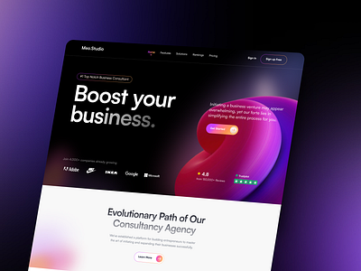 Business Consultancy Landing Page advisor business consultation business development business owner consultation firm consulting finance header home ui homepage landing page product ui ui design ux web website