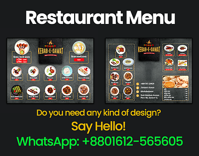 Restaurant Menu Design a2zdesignbd foodmenu foodmenudesign graphic design logo menucard menushopdesign motion graphics resturant