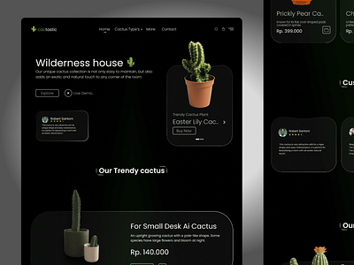 Cactastic - The Ultimate Cactus Marketplace for Plant Lovers! animation design figma ui uiux ux web web design