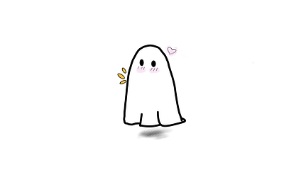 Adorable Shy Ghost - Cute, Spooky & Sweet! adorable aesthetic art cute design drawing funny ghost ghost ghostly bloom halloween halloween patterns illustration kawaii ghost line art minimalist shy simple spooky sweet vintage