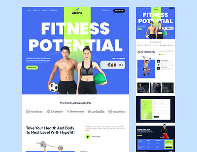 Larana | Fitness & Sports Website Design figma design