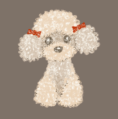 Poodle animal character character design cute dog illustration pet puppy