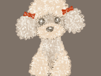 Poodle animal character character design cute dog illustration pet puppy