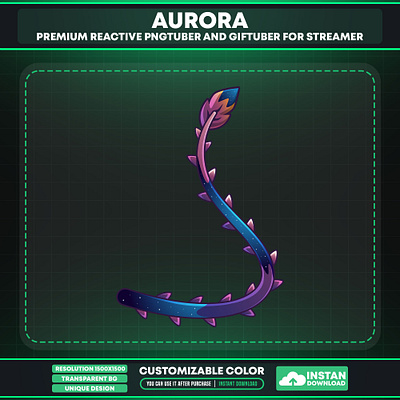 Galactic VTuber Tail Accessory for Avatar | Vtuber Accessory cosmic tail accessory