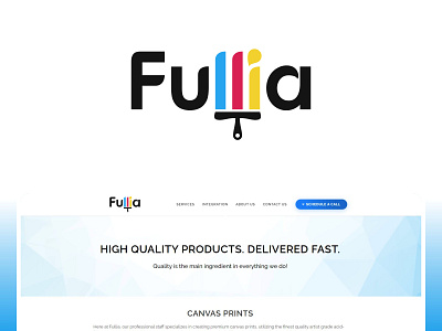 Fullia print-on-demand logo apparel artwork branding colorful creative custom design digital digital printing e commerce merchandise minimalist modern pod print on demand printer printing trendy typography vibrant