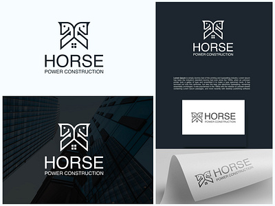 Horse power construction property real estate realtor logo app apps logo branding construction design graphic design home horse house illustration investment logo logo design mortgage property real estate realtor ui vector