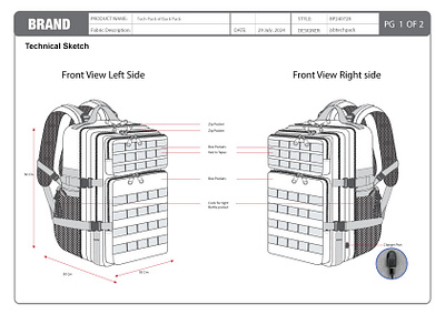 Backpack tech pack design clothing clothing design fashion fashion design fashion illustration illustration tech