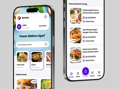 Senna Restaurant Point of Sales Order Food App app book table booking foods illustration mobile order food point of sales restaurant ui design web design