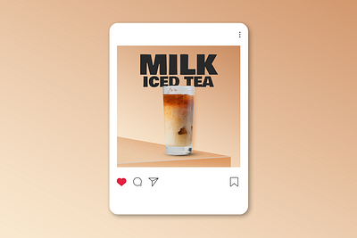 Milk Iced Tea Product Poster Design ads design advertising banner banner design creative ads digital ads design drinks drinks poster food food banner food poster graphic design manipulation poster design product design social media design social media post