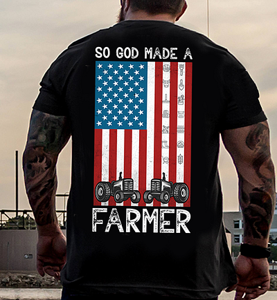 USA Flag Farmer T-Shirt farmer tshirt t shirt design