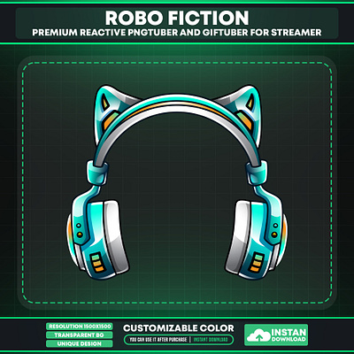 Cyberpunk Headphone for Vtuber | Vtuber Asset Headphone vtuber fashion